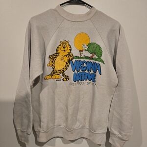 Vintage 80s Virginia Native Sweatshirt Mens Large